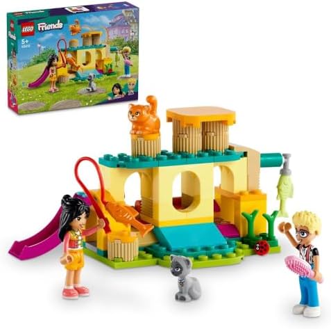 LEGO Friends Cat Playground Adventure, Animal Toy with Figures and