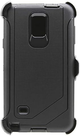 WallSkiN Turtle Series Holster Case for Galaxy Note 4 (5.7”), 3-Layer Full Body Life-Time Protection, Protective Heavy Duty & Carrying Belt Clip - Black/Black