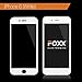 Iphone 6, 6S 4.7 Inch Tempered Glass Screen Protector FULL WIDTH with White edge - Excellent Fitting Premium 9H Glass Featuring Anti-scratch, Anti-fingerprint, Bubble Free Features By Foxx Electronics