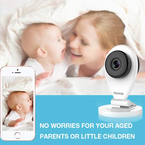 TENVIS Wireless IP Camera - Indoor Security Camera with Night Vision, Two-Way Audio, Motion Detection, Instant Alert, Home Surveillance System with SD Card Slot, 720P for Baby/Pet/Nanny Monitor - Thumbnail 3
