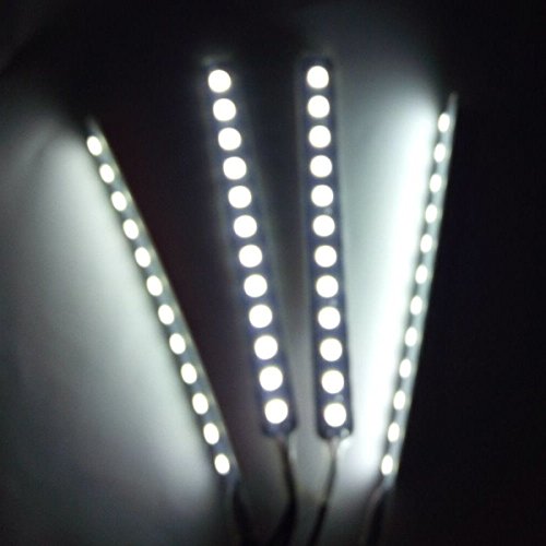 Car Interior Lights, EJ's SUPER CAR 4pcs 36 LED DC 12V Waterproof Atmosphere Neon Lights Strip for Car-Car Auto Floor Lights,Glow Neon Light Strips for All Vehicles (White)