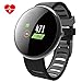 ROADTEC Smart Watches for Men Women Fitness Tracker Watch with Heart Rate Monitor,IP67 Waterproof Activity Tracker with Calorie Pedometer Sleep Monitor for Android (Black+Gray)