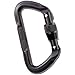 Omega Pacific Carabiner D, Screw Locking, USA Made, ISO Cold Forged Aircraft Aluminum Alloy for Climbing, Safety, Rescue, Industrial, and Arborist Uses