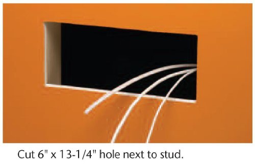 Arlington TVB613-1 Recessed TV Outlet Box with Paintable Trim Plate, White, 4-Gang - //medicalbooks.filipinodoctors.org