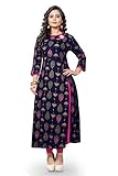 Delisa Women Dress Printed Kurti for Women Formal & Party Wear 183-8 (Blue 188, 36)