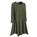 Topdress Women's Swing Tunic Tops 3/4 Sleeve Loose T-Shirt Dress