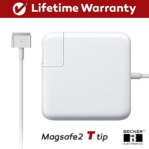 Macbook Pro Charger, 85W Power Adapter Magsafe 2 (T) Style Connector - BECKER - Replacement Charger Apple Mac Book Pro 15 inch/17 inch