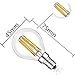 SooFoo E12 Candelabra Base 6W Dimmable COB LED Filament Globe Candle Light Bulb,2700K Warm White 600LM,60W Incandescent Replacement,4-Pack