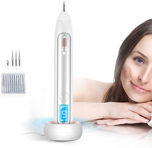 MMYJ Picosecond Pen, Dark Spot LCD Skin Care Point Pen ABS Skin Wart Tag Tattoo Beauty Repair Tool USB Charging,White