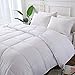 Decroom White Comforter,Down Alternative Quilted Duvet Insert,Moisture-Wicking Treament,Light Weight and Soft for All Season Twin Size