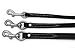 Leerburg Leather Dog Leash - Black - 6 Foot by 3/4 Inch - Handmade by The Amish w/Stainless Steel Hardware