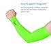 SHINYMOD Compression Arm Sleeves for Men Women Cooling UV Protection UPF 50 Sun Sleeve for Sports, 1 Pair, Bright Green