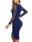 ANGVNS Cocktail Dress | Women's Long Sleeve Lace Dresses for Prom
