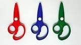 Play Doh / Pretend Play - Scissors Tool - 3 Pieces Assorted Colors. **NON-TOXIC Saftety Stationery Plastic Scissors.**