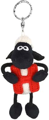 Amazon キーホルダー ぬいぐるみ ひつじのショーン イニシャル Nici ニキ レディース かわいい キッズ 女の子 男の子 アニマル 海外 アニメ キャラクター ノーブランド品 キーホルダー チェーン