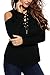 Alvaq Women's Sexy Long Sleeve Gathered Detail V Neck T-shirt Blouse Tops