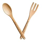 Customized 3D Laser Engraved Custom Personalized Set Of 2 Wooden Spoons Birthday Christmas Easter Anniversary Wedding Gift