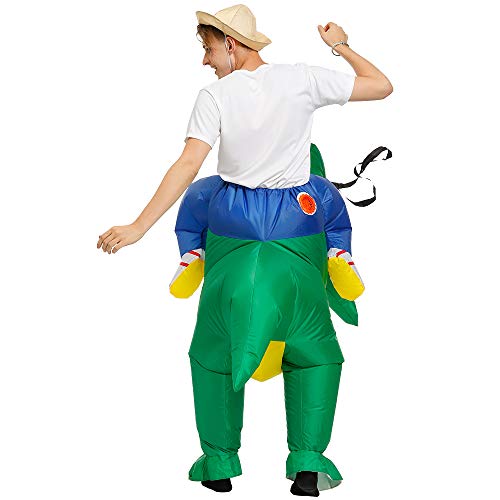 Zi Xi & Zi Qi Aufblasbares Kostüm Carry-me Huckepack Dinosaurier Cosplay für Fasching Erwachsene – Bild 5