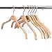 RoyalHanger Wooden Hangers 10-Pack, Coat Hangers Clothes Wood Hangers with Soft Non-Slip Stripes, Natural Finish