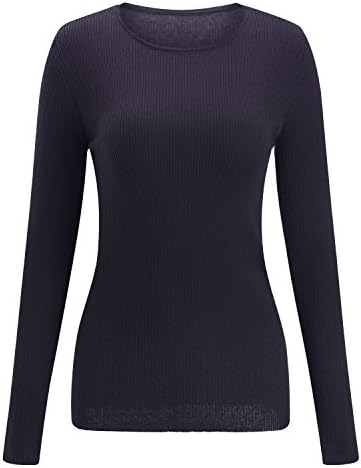 SSeary Women Cashmere Crewneck Basic Lightweight Cozy Pullover Sweater(Black currant,M)