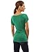 PattyBoutik Women Cowl Neck Short Sleeve Top (Green Medium)