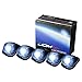 iJDMTOY Black-Out Smoked Lens Xenon White LED Illuminated Cab Roof Clearance Marker Lamps Compatible with Truck SUV 4x4, 5-Piece Roof Running Light Set Powered by (5) 5050-SMD LED Bulbs