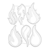 Danyerst Carbon Steel Scrapbooking Cutting Dieswith Flame Pattern, DIY Embossing Photo Album Decorative Stencil, Paper Invitation Greeting Cards Making Craft Tool