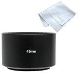 Fotasy MT49 49mm Metal Hood for 90mm/105/135mm/150mm/200mm Telephoto Lenses (Black)