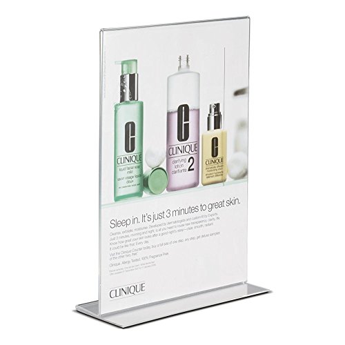 Acrylic Sign Holder 8.5 x 11, (Set of 3) Double Sided Thick, Plastic Sign Holders, Marketing Display for School, Business - Thumbnail 5