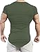 COOFANDY Men's Workout Tee Short Sleeve Gym Training Bodybuilding Muscle Fitness T Shirt (Large, Olive Green)