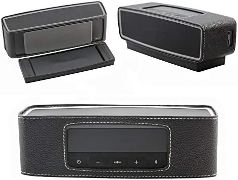 Creative Bluetooth Speaker Cover Holder PU Leather Case for Bose Soundlink Mini 2 II -Black