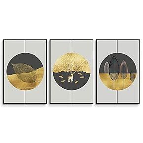 signwin 3 Piece Framed Canvas Wall Art Abstract...