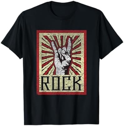 Amazon.com: Vintage Rock T-Shirt Concert Band Poster 70s 80s Retro