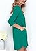Kissky Women's Solid Concert 3/4 Sleeve Twin Pockets Shirt Loose Tshit Dress