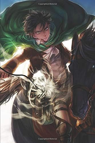 Attack on titan Shingeki No Kyojin Levi notebook: Anime lovers notebook with AOT "quotes included" College Ruled Size 6" x 9" 100 pages for writing