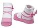Baby Girl Socks with Mary Jane or Sneaker Shoe Look - Non-slip Gripper Soles - 3 or 6 Pairs - Soft Cotton