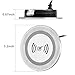 JE Make IT Simple Desk Wireless Charger, Desktop Grommet Power Wireless Charging Pad,for iPhone11 Pro Max/XR/ 8 Plus, Galaxy Serie and All Enabled Phones