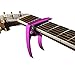 Guitar Capo (2 Pack) for Acoustic Guitars, Ukulele, Banjo, Mandolin, Bass - Made of Ultra Lightweight Aluminum Metal (1.2 oz!) for 6 & 12 String Instruments - Nordic Essentials (Pink+Purple)