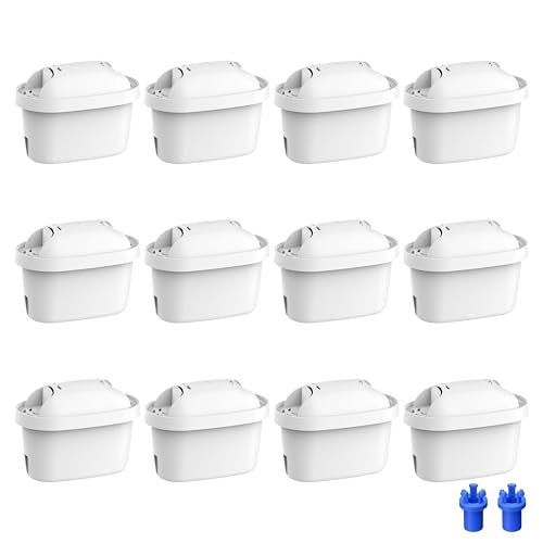 Cartouche de Filtre à Eau, Remplacement pour Brita® Maxtra+® Plus, Maxtra Pro® All-in-1, Compatible avec Brita® Carafe Filtrante, Réduire les PFAS, PFOA/PFOS, TÜV SÜD, NSF Certifiée (12)