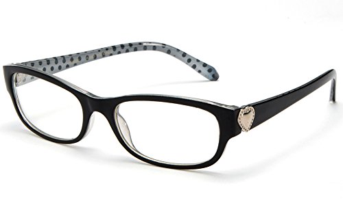 Newbee Fashion - Womens Slim Fit Heart Design Fashion Clear Lens Glasses