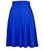 Favelem Women's Spring High Waist A Line Flare Pleated Knee Length Skater Skirts