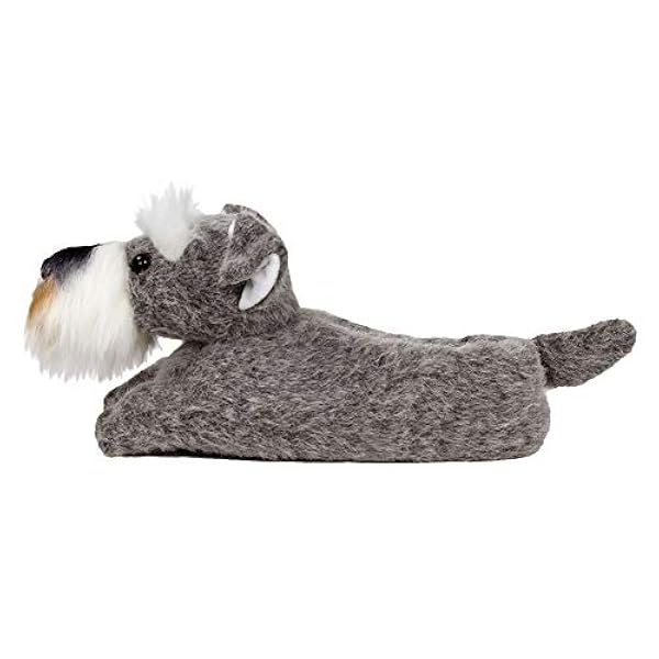 Animalslippers Com シュナウザー スリッパ ぬいぐるみ 犬 動物スリッパ グレー