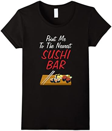 Womens I Love Sushi Bar Sashimi Japanese Food Funny T Shirt Medium Black