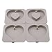 GUAngqi 4-Cavity Soap Molds Silicone Candles Aroma Wax Flowers Tablets Mold DIY Wax Plaster Mould Heart Shape Soap Making Mold