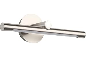 JUSHENG Modern LED Picture Light 16.33" Inch, Metal Wired Gallery Light Wall Mount Picture Light for Paintings Art Lighting Accent Lamps, 7W (45W Eqv.), 3000K Warm White 560Lm, Brushed Nickel