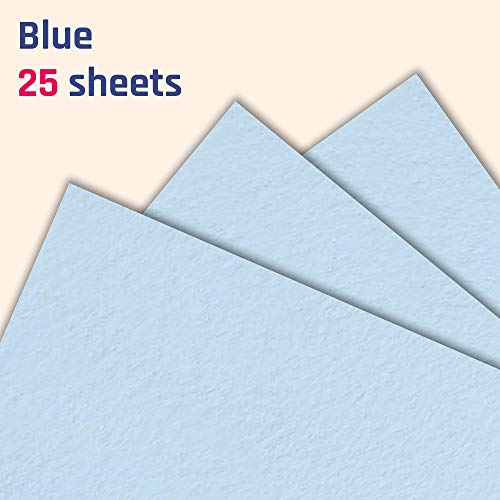 25 Sheets, Blue Cardstock Paper Heavyweight 110 lb. Cover, 12" x 12