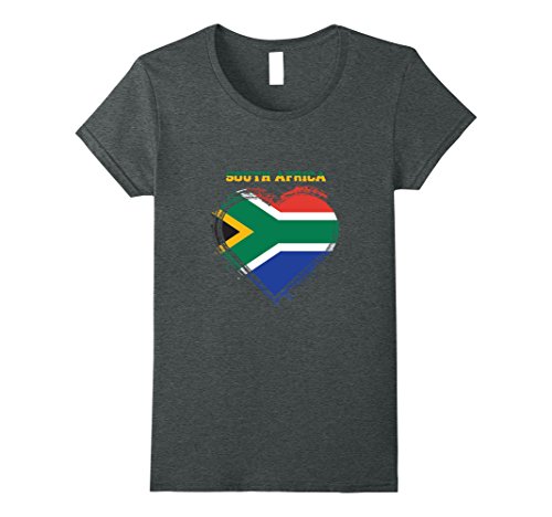 Womens South African Flag Shirt | South Africa Flag T Shirt Medium Dark Heather