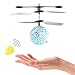 ThinkMax RC Flying Ball for Kids, RC Toys Infrared Induction Helicopter Ball with Shinning LED Lights Built-in and Remote Control Toys for Boys and Girls (White)