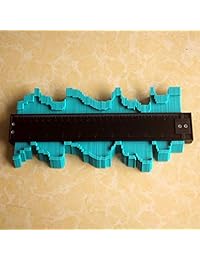 Medidor de perfiles de contorno irregular, 10 pulgadas, duplicador de baldosas, laminado en forma de borde, regla de medición de madera, herramientas de carpintería de plástico