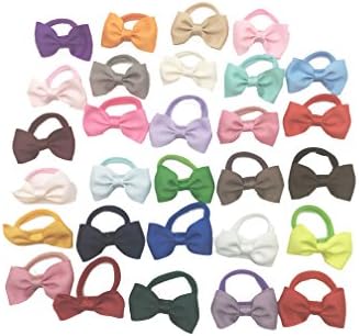 YAKADI 29pcs Pack Bowknot Hearclips colorful Hearclips Headwraps Handmade Headwear (5pack Lot)